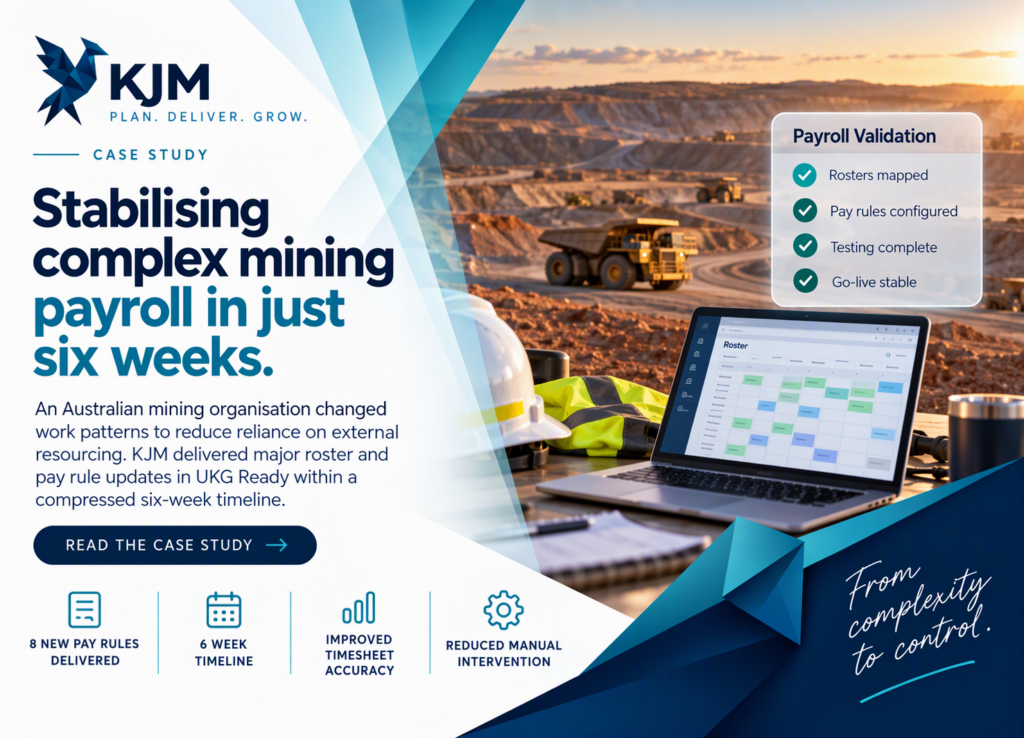 Stabilising complex mining payroll driven by roster change in just six weeks