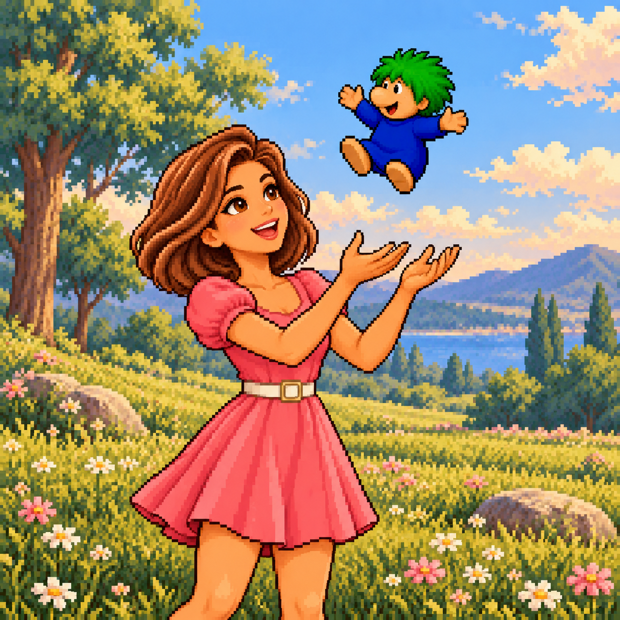 Kira with rescued Lemming